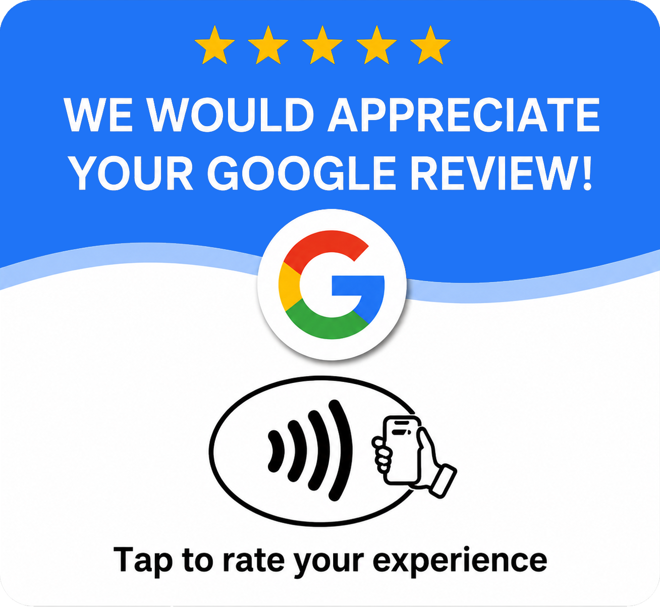 United Reach NFC card — tap to leave a Google review